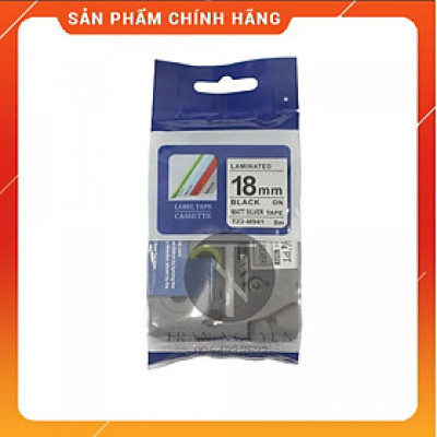 Nhãn In đa lớp Tz2-m941 - Đen nền bạc 18mm x 8m - Hàng nhập khẩu