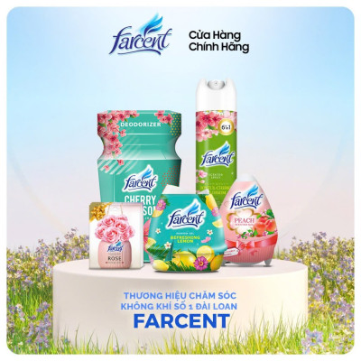 Hộp toả hương khử mùi thanh lọc không khí Farcent hương dịu nhẹ 300ml cho bếp, phòng khách, nhà tắm