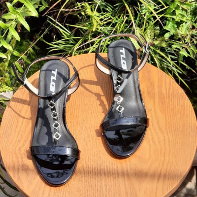 Sandal gót hoa cao cấp hot trend  quai da mềm mại 20751