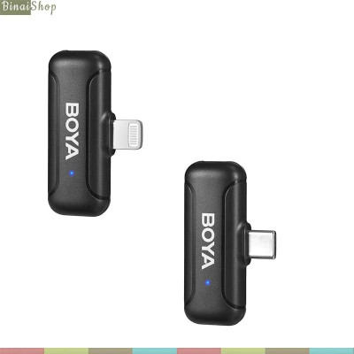Boya BY-WM3T-U2 / BY-WM3T-D2 - Micro Cài Áo Không Dây 2.4GHz Cho Điện Thoại IOS, Android , Sử Dụng 10 Giờ , Phạm Vi Thu 100m - Hàng chính hãng