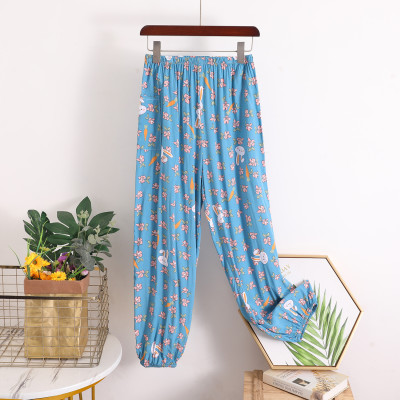 Quần dài nữ bo gấu chất liệu vải lanh thoải mái, thoáng mát, nhiều họa tiết, freesize từ 45 đến 75 kg