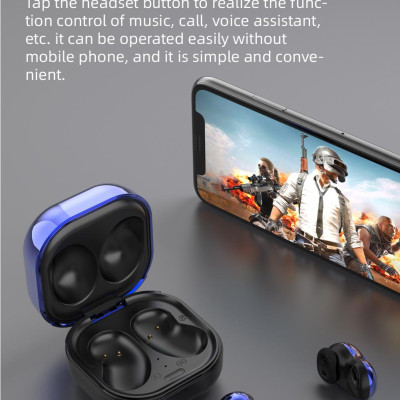 CINCATDY Tai Nghe Bluetooth Earbuds Gaming Headset True Wireless Headphone Dock Sạc có Led Báo Pin Kép S6 PLUS