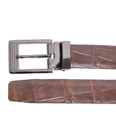 Thắt Lưng Nữ Da Cá Sấu Huy Hoàng HT5202 - Nâu Đỏ