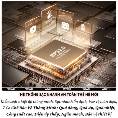 Tẩu củ sạc nhanh 60W cho xe hơi ô tô 2 PD3.0 Type- C + USB-A QC3.0 hiệu WIWU Nano Pro cho iphone 17 16 15 14 13 12 iPad Vivo Oppo samsung cho Macbook - hàng nhập khẩu