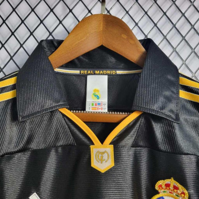 Áo Bóng Đá Retro Real Madrid 1999 - Sân Khách bản cao cấp vải Cotton Polyester
