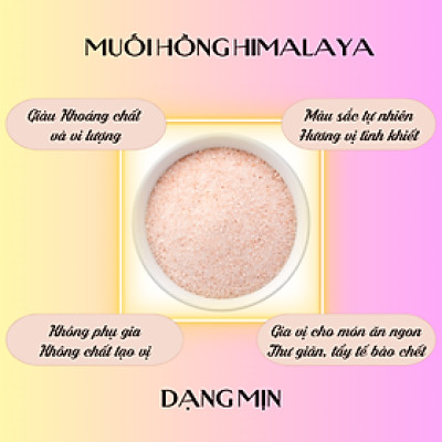 Muối hồng Himalaya Dạng Mịn ,Túi 100g