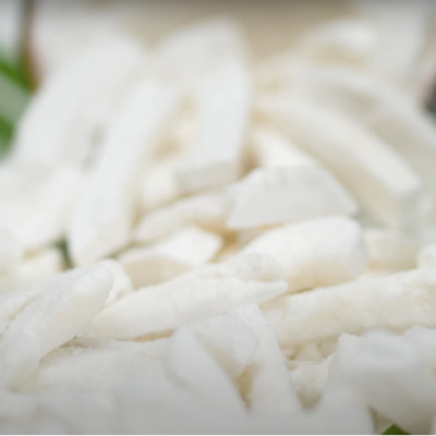 Dừa sáp sấy giòn cao cấp VICOSAP ít đường đồ ăn vặt healthy đặc sản Trà Vinh