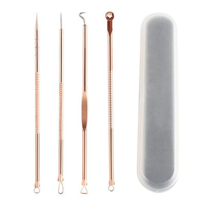 Bộ Dụng Cụ Nặn Mụn 4 Cây 8 Đầu Đa Năng ( Tặng Cột Tóc Quả Bơ ) - Miễn Phí Vận Chuyển