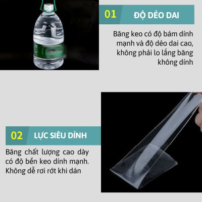 3cmx5m Băng keo dán nano 2 mặt siêu dính trong suốt dày 1mm dài 5m rộng 3cm Băng Dính Đa Năng Chống Nước - Nhiều Kích Cỡ [Hàng Cao Cấp Loại Dày 1mm] – Chọn Chiều Dài – Siêu Bám Dính