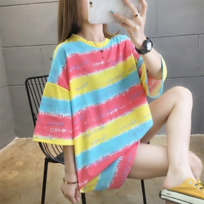 Áo thun nữ Haint Boutique áo form rộng màu sắc nổi bật A02