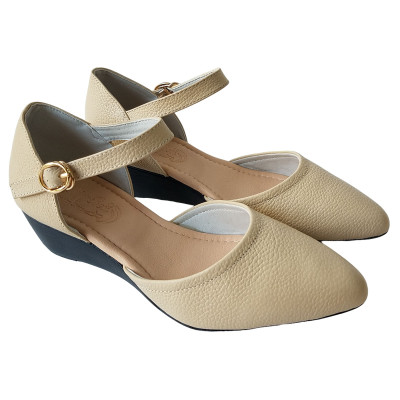 Giày Búp Bê Nữ Da Bò Thật BIGGBEN Cao 5 Phân BB134