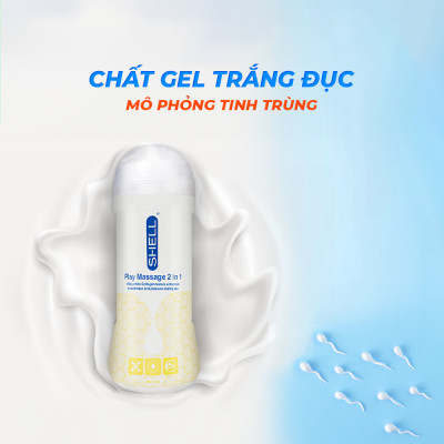 Gel bôi trơn Shell Play Massage 2 in 1 Collagen - Chai 200ml | SHELL CHÍNH HÃNG