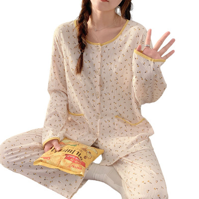 Bộ Đồ Bầu Và Sau Sinh Dài Tay Cao Cấp Azuno AZ205 Chất Liệu Cotton Co Giãn Mặc Hè Thu Mát