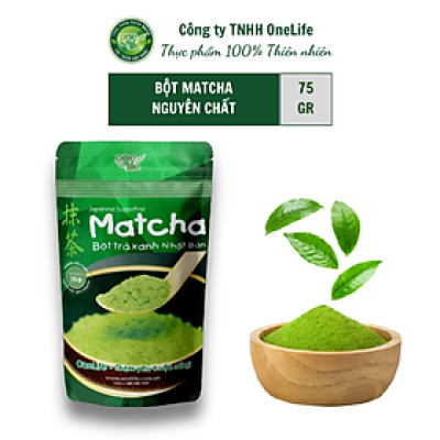Bột Trà Xanh Nhật Bản Matcha OneLife (Bịch 75gr)