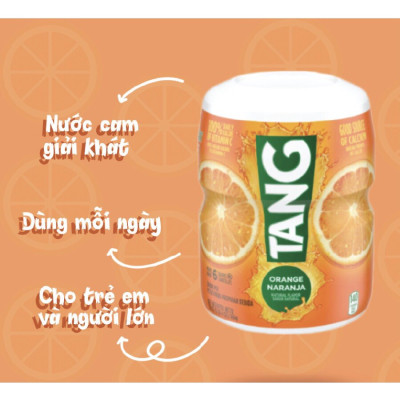 Bột pha nước Cam Tang Orange Naranja Mỹ - Bổ sung vitamin c, canxi - tăng sức đề kháng, sản xuất collagen, nhanh lành, chống oxy hóa - QuaTangMe Extaste