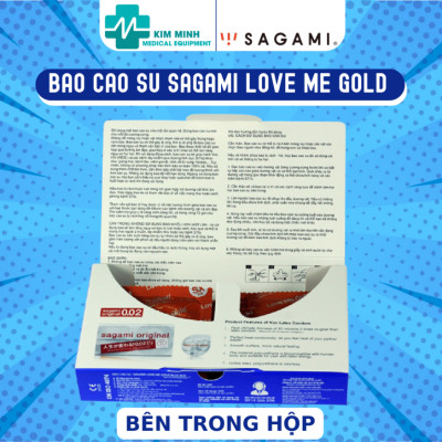 Bao cao su Sagami LoveMe Gold, siêu mỏng, truyền nhiệt nhanh, cảm giác thật - Hộp 10 chiếc