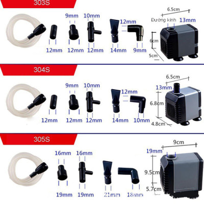 Máy bơm nước Atman AT 304S 8W 800L/Hr cho hồ cá cảnh mini siêu bền, Bảo hành uy tín