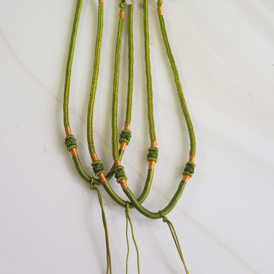 Sợi Dây Đeo cổ mới Xanh Lá Kiểu dạng rút đẹp Size 3mm x dài trồng cổ Anh Chị tự chỉnh theo ý 23cm - 30cm Phối với mặt Phật, mặt dây chuyền nam nữ đeo được hết rẻ đẹp ạ