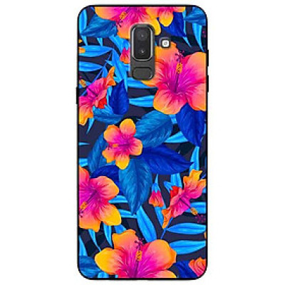 Ốp lưng in cho Samsung J8 2018 Mẫu Hoa Lá Xanh