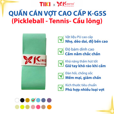 Quấn Cán Vợt KINGTEK K-G5S | Overgrip Cao Cấp Cho Pickleball - Cầu Lông - Tennis | Êm Tay – Chống Trượt – Hút Mồ Hôi