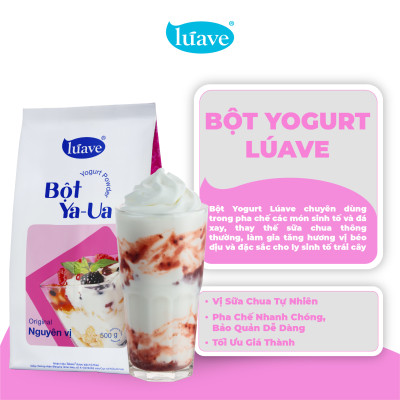 (Date T8/2025) Bột Sữa Chua LÚAVE - Bột Yogurt/ Yaua  500g (Thay Thế Được Sữa Chua Truyền Thống, Làm Sinh Tố, Đá Xay, Yaua)