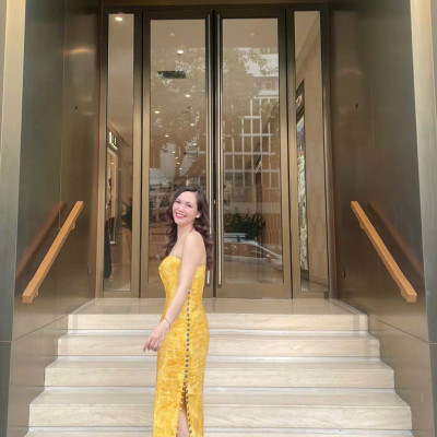 ĐẦM HAI DÂY SUÔNG LINEN KIM DIỆP DRE208FLORAL thời trang thiết kế Hity