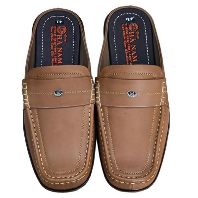 Dép bít mũi nam HÀ NAM da bò thật cao cấp GSB2059