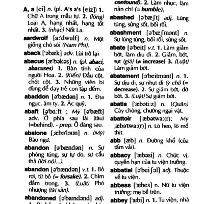 Từ Điển Anh-Việt 75.000 Mục Từ Và Định Nghĩa - Bìa Cứng