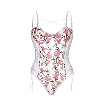 Bodysuit thêu hoa dây đan hông 2 dây quyến rũ sexy