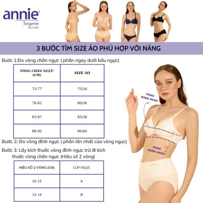 Bộ đồ lót Nữ Annie 8132 Đồng Bộ Chất Liệu Vô Cùng Mịn Màng, Mềm Mại Mang Đến Cảm Giác Nhẹ Nhàng Dễ Chịu