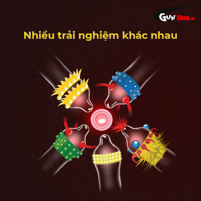 Bao cao su Shell Dragon Fire - Hộp 5 bao gai, bi nổi lớn + 5 bao Shell Performax (Hộp 10 cái)