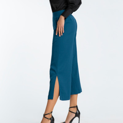 Quần Lửng Ống Rộng Quần Culottes Thời trang thiết kế Hity PAN044 Culottes (Xanh Indigo)