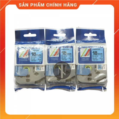 Nhãn In đa lớp Tz2-541 - Đen nền Dương 18mm x 8m - Hàng nhập khẩu