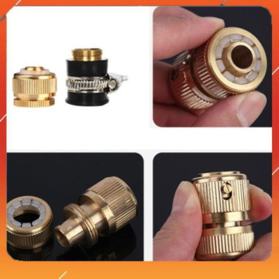 Vòi Xịt️Evoucher Bộ dây vòi xịt nước rửa xe, tưới cây , tăng áp 3 lần, loại 15m 206701-2 đầu đồng,cút đồng+  đai