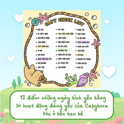 Sách Tô Màu - Capybara & Trái Tim Mặt Trời - Megabook