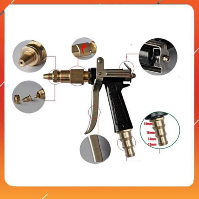 Vòi Xịt️Evoucher Bộ dây vòi xịt nước rửa xe, tưới cây ,tăng áp 3 lần,loại 3m,5m 206236 đầu đồng,đai,nối nhựa v+  đai