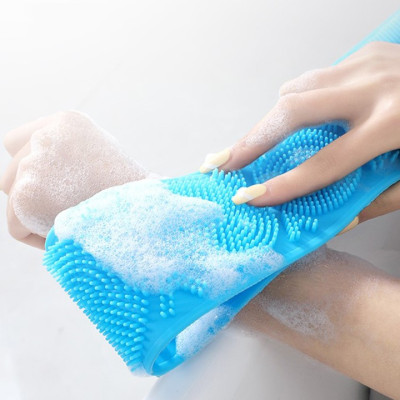 Đai Chà Lưng Silicon Massage Thư Giản Khi Tắm Dùng Cho Mọi Gia Đình - Giao Màu Ngẫu Nhiên