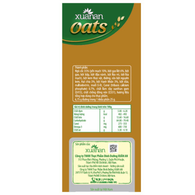 Combo 3 túi: Ngũ Cốc Óc Chó Mè Đen+Gạo Lức No Sugar+Yến Mạch Hạnh Nhân[ít đường 400gr](Tặng Kèm 2 Túi Yến Mạch 150G)