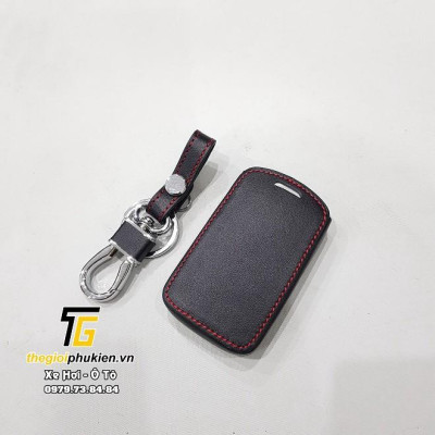Bao da bảo vệ chìa khóa xe Mazda 3 2020 kèm móc đeo Inox