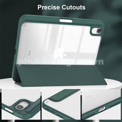 Bao da dành cho iPad Mini 7 Clear Folio hiệu Mutural lưng trong chống sốc - Hàng chính hãng