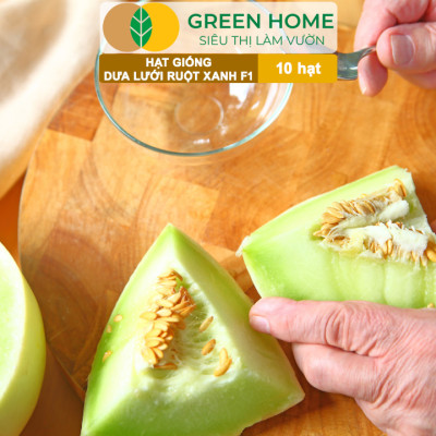 Hạt Giống Dưa Lưới Ruột Xanh Lai F1 Greenhome, Gói 10 Hạt, Dễ Trồng Quanh Năm, Nảy Mầm Cao, T28