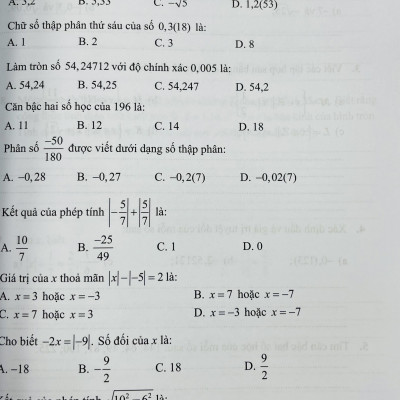 Sách - Vở bài tập Toán lớp 7 tập 1+2 (Kết nối tri thức với cuộc sống)
