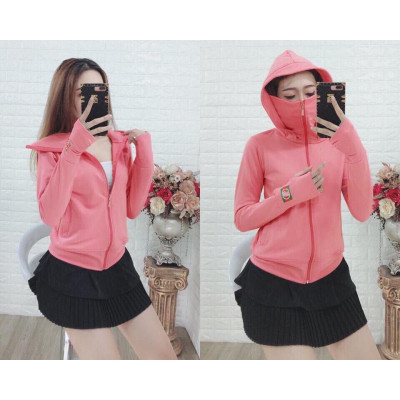 Áo khoác chống nắng nữ nỉ da cá thời trang -Xanh lá