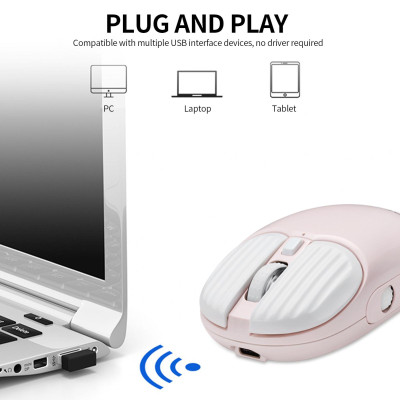 DEEPSKY BG90 Chuột sạc không dây hai chế độ BT5.0 + 2.4G với 6 DPI có thể chơi game trong văn phòng - màu vàng