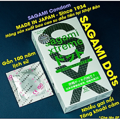 Bao Cao Su Có Gai Nhật Bản Sagami Extreme White (10 Cái / Hộp)