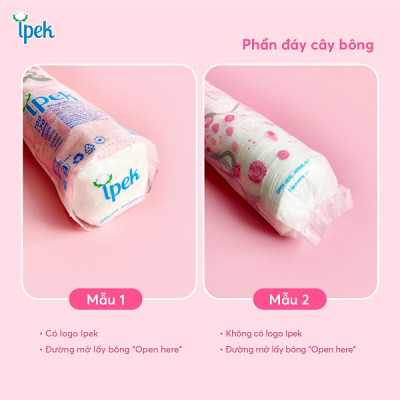 [ Tặng 1 gói bông Care4u 233 miếng ] Combo 1 thùng bông tẩy trang Ipek 150 miếng ( 30 gói x 150)