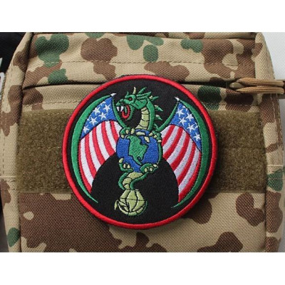 Patch vải velcro rồng Mỹ dán ba lô, nón , quần áo , túi xách