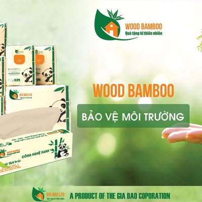 Giấy vệ sinh đa năng không lõi WOOD BAMBOO 3 lớp (1 lốc lẻ)
