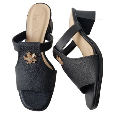 Dép Cao Gót Nữ BIGGBEN Da Bò Cao 7 Phân DCG103