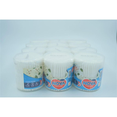 Tăm Bông Vệ Sinh NOVA Hộp Vát Size L – Combo 12 Hộp x 200 Que (TB01-016), Đầu Bông Mịn, Hộp Chắc Chắn, Không Rụng Sợi 